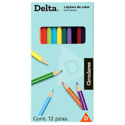 [7592] Colores Barrilito Delta Redondos Largos C/12 Pzas