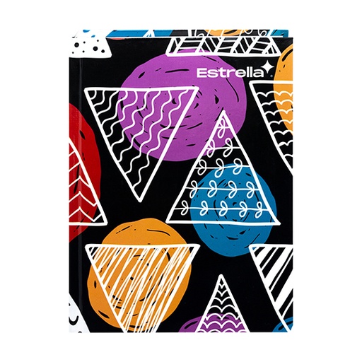 [80] Libreta 1/4 pasta dura forma francesa Estrella raya 192 hojas