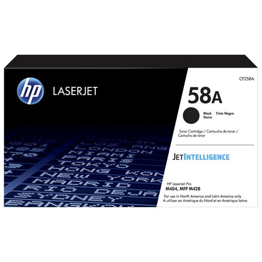 [ETTECN0000271] HP 58a black laserjet toner cartridge.