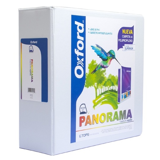 [ESS-CAR-PP10404] Carpeta Panorámica Oxford Carta Negra Herraje de 4 Pulgadas "D"