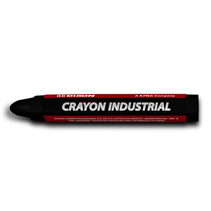 [1999] Crayón de Cera Industrial  Dixon Negro Caja con 10 Piezas