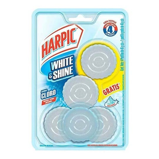 [PLG0207] HARPIC PASTILLA BICARBONATO AROMA A CLORO BLISTER 5 PASTILLAS DE 45 GM CADA UNA