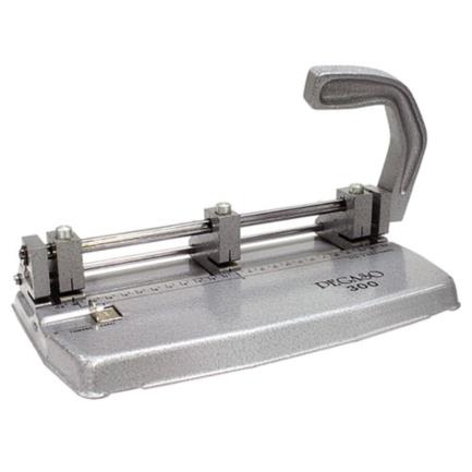 [300] Perforadora Pegaso 300 Triple Ajustable Regleta P/30 Hojas Color Gris