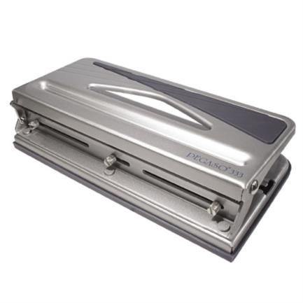 [333] Perforadora Pegaso 333 Triple Ajustable P/30 Hojas Color Gris