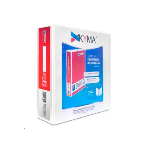 [KYM-CAR-300OF] Kyma Carpeta Panorámica Tamaño Oficio 3" Aro En "D" [KYM-CAR-300OF]