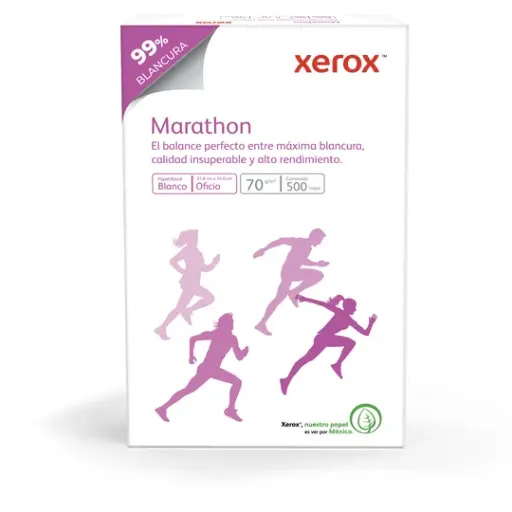 [ETPAPE0004013] CAJA DE PAPEL BOND OFICIO 5000 HOJAS MARATHON XEROX 003M02056 99% BLANCURA PAQUETES CON 500 HOJAS