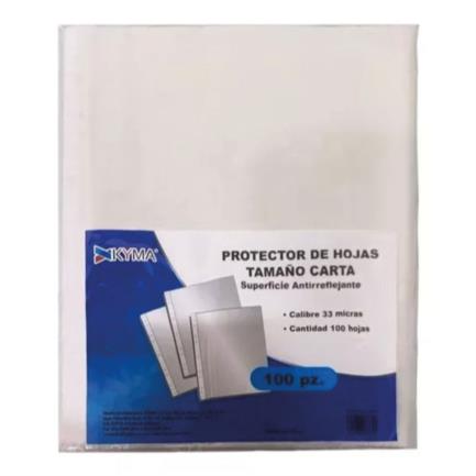 [PHKTC-050-ANT] Protector de Hojas Kyma Grueso 50 Micrones Tamaño Carta C/100