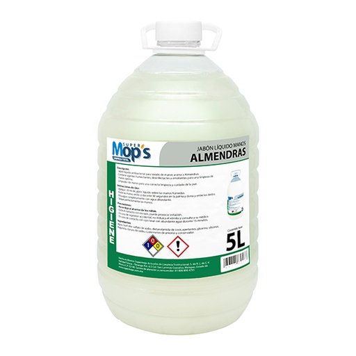 [ETJAFE0000789] Jabon para manos Super mops aroma almendra 5 Lt.