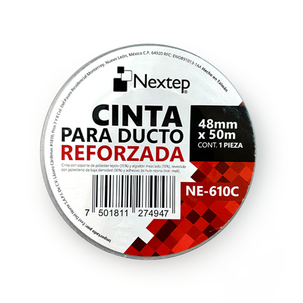 [NE-610C] Cinta Para Ducto Nextep Reforzada 48mm x 50mts
