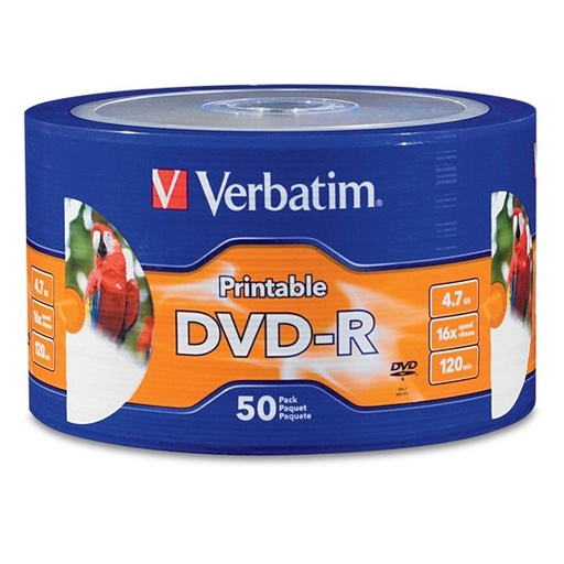 [ETTECN0000381] Disco Verbatim DVD-R 16x 4.7GB torre 50 pzas