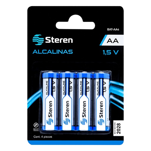 [ETJAFE0000825] Pila alcalina AA STEREN blister de 4 pzas