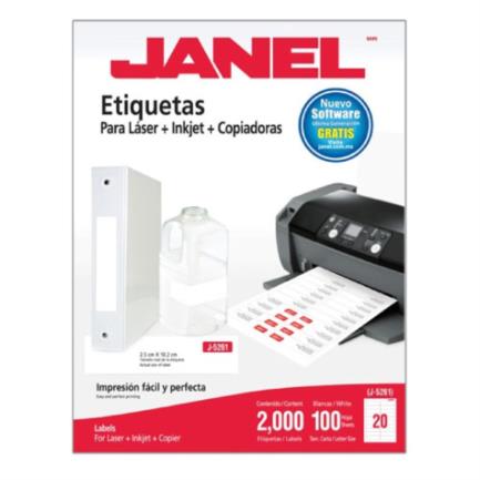 [1095261101] Etiquetas Adhesivas Janel 109 Láser 25x102 100 Hojas C/2000