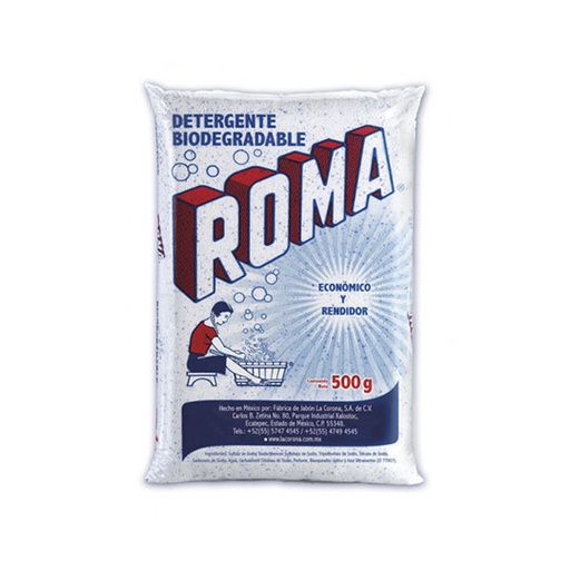 [ETABAR0000168] Detergente multiusos biodegradable en polvo Roma bolsa 500 gr.