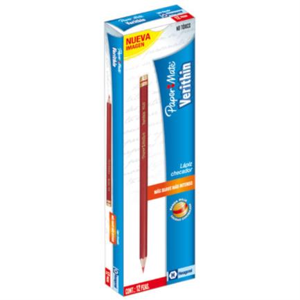 [10400119280] LAPIZ CHECADOR VERITHIN HEXAGONAL ROJO C/12