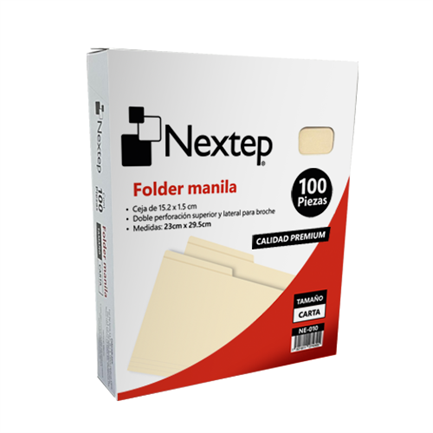 [NE-010] Folder Nextep Economico Carta Manila C/100