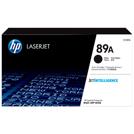 HP 89a black laserjet toner cartridge.
